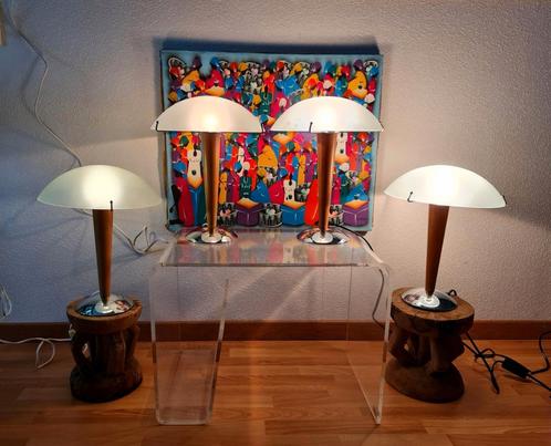 Ikea Kvintol mushroom glazen tafellampen 4 stuks mooi , Huis en Inrichting, Lampen | Tafellampen, Gebruikt, Minder dan 50 cm, Glas