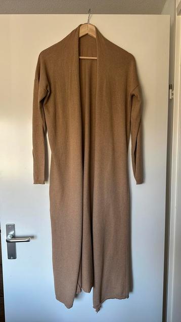 Wollen cashmere vest maat 36 camel 