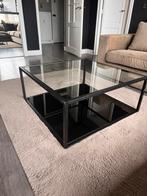 Moderne Salontafel Glas/Metaal, Huis en Inrichting, 100 tot 150 cm, Vierkant, Ophalen of Verzenden, Minder dan 50 cm