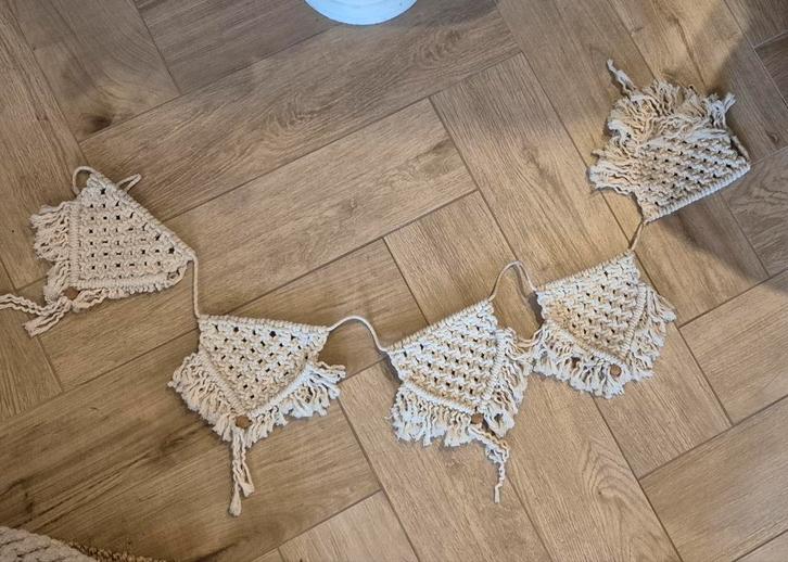 Macramé Slinger - Boho Decoratie, Huis en Inrichting, Woonaccessoires | Wanddecoraties, Zo goed als nieuw, Ophalen of Verzenden