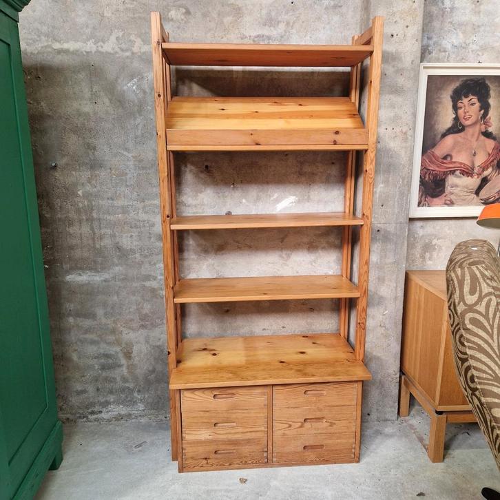 Vintage boekenkast Lundia wandkast folderkast werkkast, Huis en Inrichting, Kasten | Stellingkasten, Gebruikt, Ophalen of Verzenden