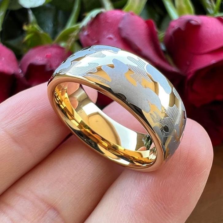 Trouwringen wolfraam - Aubri - In vier mooie kleuren, Sieraden, Tassen en Uiterlijk, Ringen, Nieuw, Dame of Heer, Overige kleuren