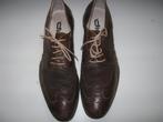 Bruinen leren  schoenen maat 43 van Dico ., Bruin, Ophalen of Verzenden, Zo goed als nieuw, Veterschoenen