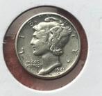 Zilveren 10 cent USA 1945, Zilver, Losse munt, Verzenden, Noord-Amerika