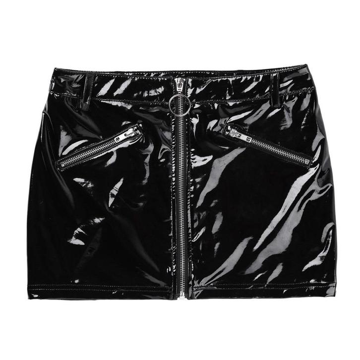 Wetlook mini rokje met rits leren lak zwart dames rok sexy, Kleding | Dames, Rokken, Nieuw, Zwart, Boven de knie, Verzenden