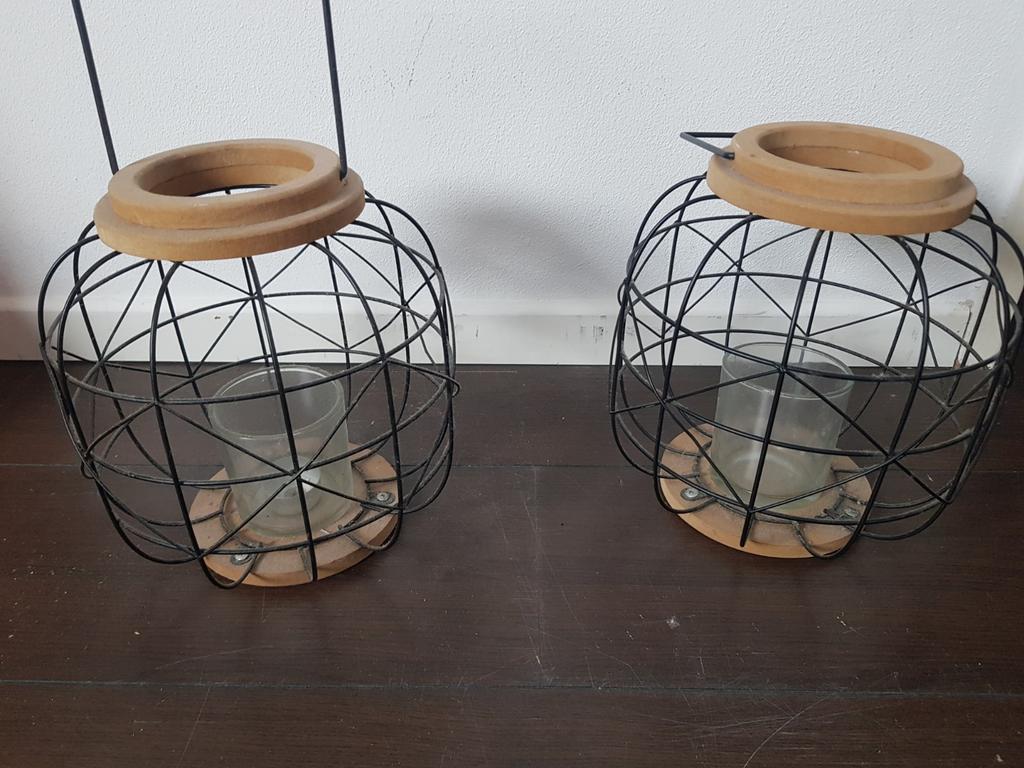 2x waxine lichthouder, Ophalen of Verzenden, Gebruikt, Overige materialen, Minder dan 25 cm