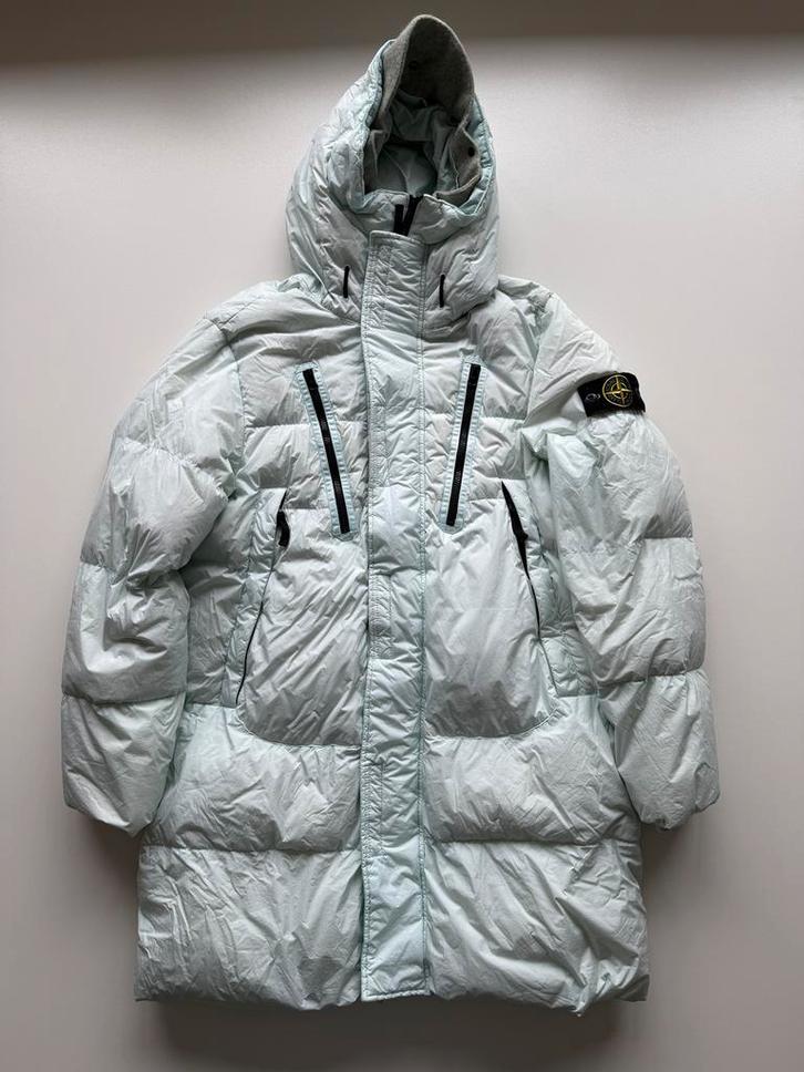 Stone islamd garment dyed parka jacket M, Kleding | Dames, Jassen | Winter, Gedragen, Maat 38/40 (M), Groen, Ophalen of Verzenden