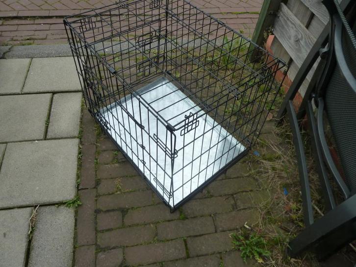 Metalen opvouwbare hondenbench, Dieren en Toebehoren, Hondenbenches, Zo goed als nieuw, Ophalen