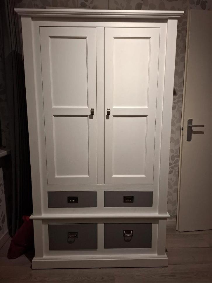 Houten kast, commode en wandrek (wit), Kinderen en Baby's, Kinderkamer | Commodes en Kasten, Gebruikt, Kast, 105 cm of meer, 100 cm of meer