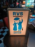 Rvs lichtbakje in goede staat, Ophalen, Zo goed als nieuw, Reclamebord