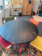 Ronde eettafel | zwart | mango | 130 cm doorsnee, Huis en Inrichting, Ophalen, Zo goed als nieuw