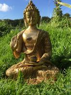 Buddha beeld - fraaie details, messing, zware kwaliteit, Ophalen of Verzenden
