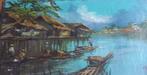 Partij schilderdoeken uit Indonesie, Antiek en Kunst, Kunst | Schilderijen | Modern, Ophalen of Verzenden