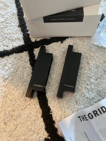 Nieuw 2x zwart Cosmic The Grid handdoek kleding haak twv 110 beschikbaar voor biedingen
