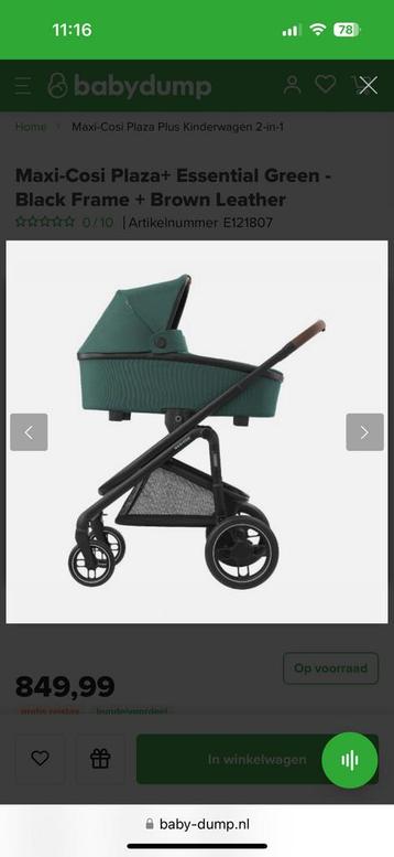 Maxi cosi plaza + groen / maxi cosi pebble 360 beschikbaar voor biedingen