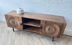Magazijn leegverkoop tv meubel carved mangohout ingelegd 350, Argonweg 20 amersfoort, Nieuw, Ophalen of Verzenden, Info@wkhome.nl