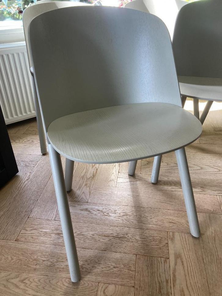 Designstoel 'THIS' van Stefan Dietz E15, Huis en Inrichting, Stoelen, Gebruikt, Vijf, Zes of meer stoelen, Hout, Grijs, Ophalen