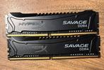 DDR4 8gb (2x4gb) ram HyperX Savage Black, Computers en Software, RAM geheugen, DDR4, 8 GB, Ophalen of Verzenden, Zo goed als nieuw