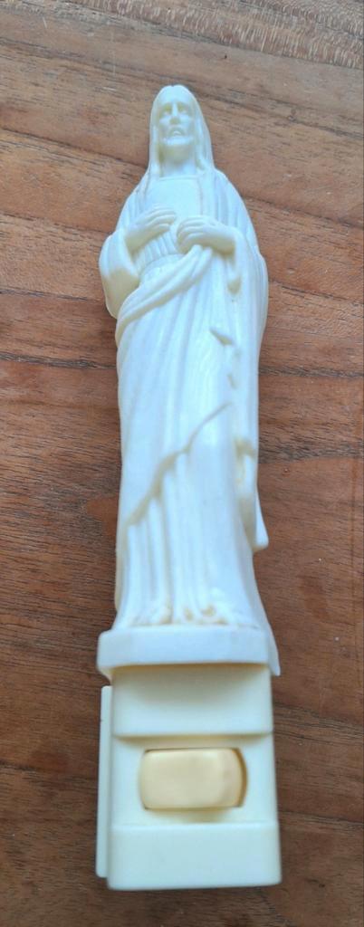 Vintage Jezus Christusbeeld Nachtlampje, Verzamelen, Religie, Gebruikt, Christendom | Katholiek, Overige typen, Ophalen