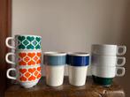 8 retro Mosa kopjes&2 Regout bekers, Ophalen of Verzenden, Huis en Inrichting