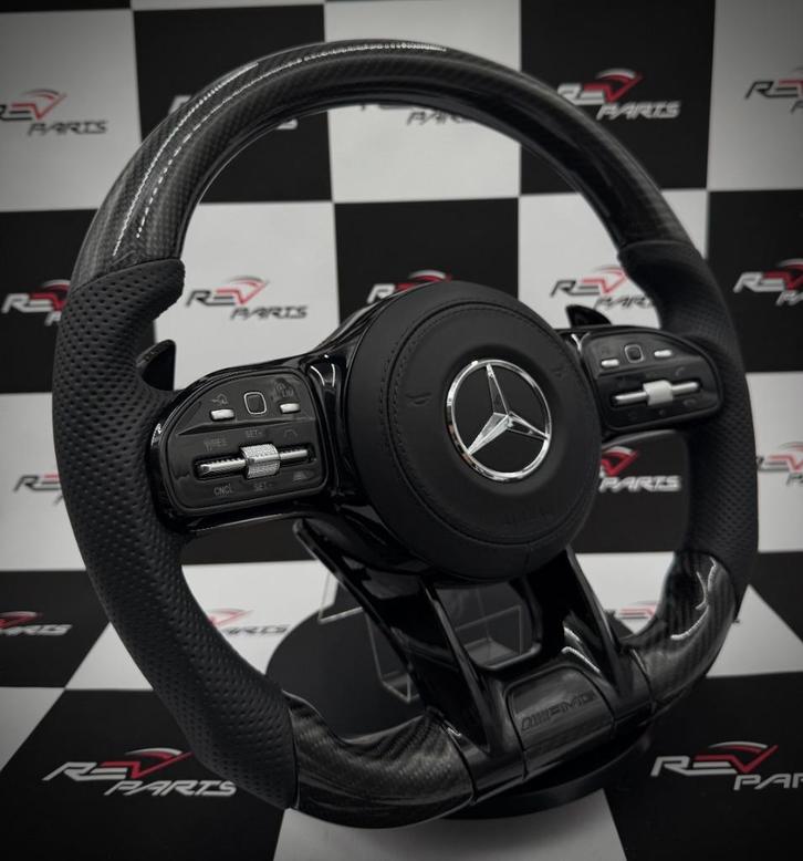 Mercedes black on black upgrade stuur carbon compleet AMG, Auto diversen, Tuning en Styling, Ophalen of Verzenden