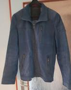 Suède jas, Maat 52/54 (L), Blauw, Ophalen of Verzenden, Zo goed als nieuw