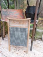 Decoratief wasbord, hout met
zink., Ophalen of Verzenden