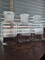 Vintage glazen voorraadpotten Suiker, Koffie, Thee, Ophalen of Verzenden, Zo goed als nieuw