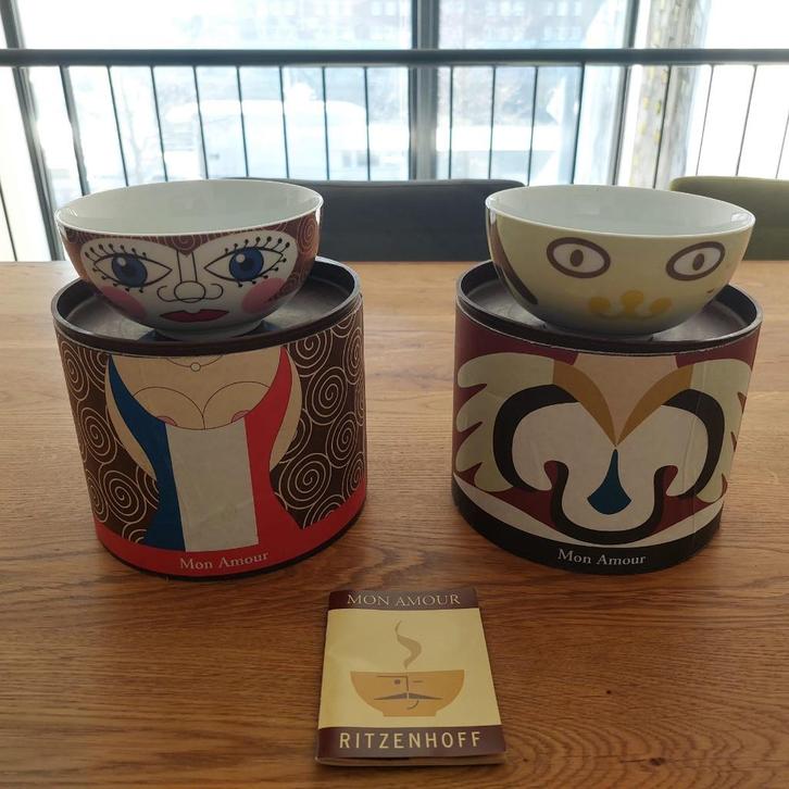 2 Ritzenhoff Mon Amour bowls from 2002, Antiek en Kunst, Antiek | Porselein, Ophalen of Verzenden