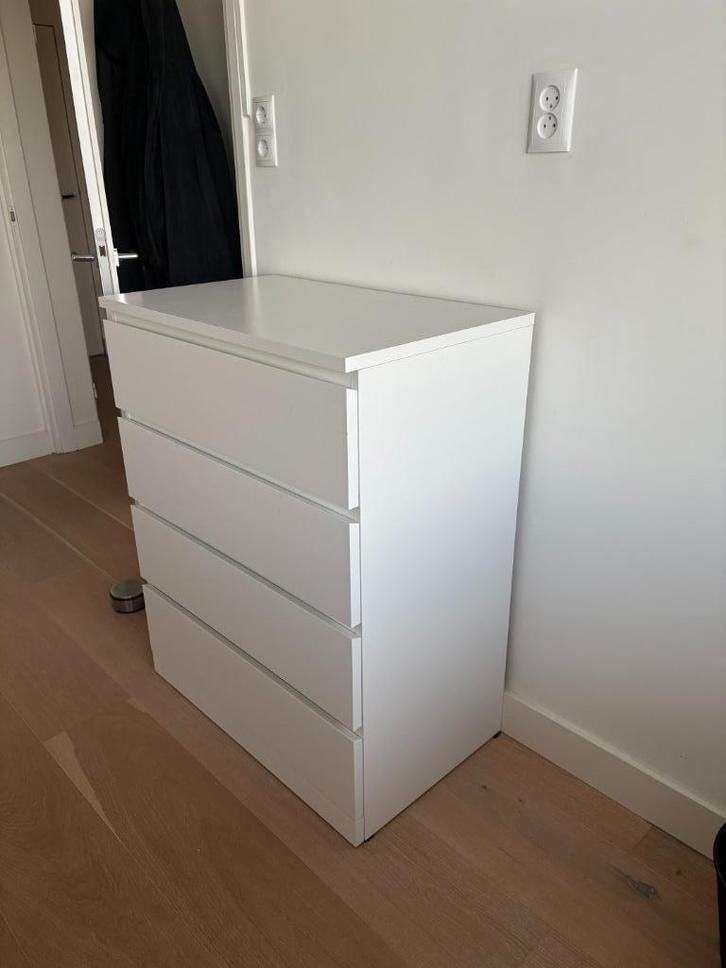 IKEA MALM ladekast met 4 lades, Huis en Inrichting, Kasten | Ladekasten, Zo goed als nieuw, Minder dan 100 cm, 50 tot 100 cm, 25 tot 50 cm