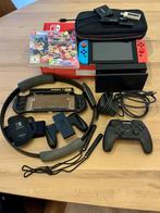 Nintendo switch (2019 v2) met vele extra's, Spelcomputers en Games, Spelcomputers | Nintendo Switch, Ophalen of Verzenden, Zo goed als nieuw