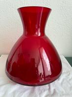 Ton Haas wiebelvaas wobbling vase rood glas, Ophalen of Verzenden, Minder dan 50 cm, Rood, Glas