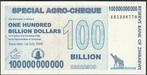 Zimbabwe 100 Billion Dollars 2008, Postzegels en Munten, Bankbiljetten | Afrika, Verzenden, Zimbabwe, Los biljet