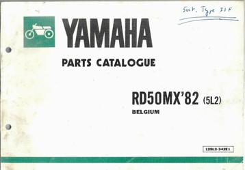 Yamaha RD50 MX parts list Belgium (2251z) bromfiets beschikbaar voor biedingen