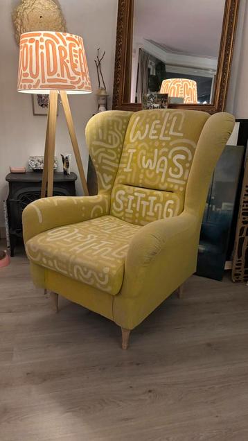 Creatieve fauteuil + gratis set kerstkaarten in zelfde atijl