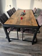 Eettafel met 6 stoelen, Huis en Inrichting, Complete eetkamers, Ophalen, 4 tot 6 stoelen