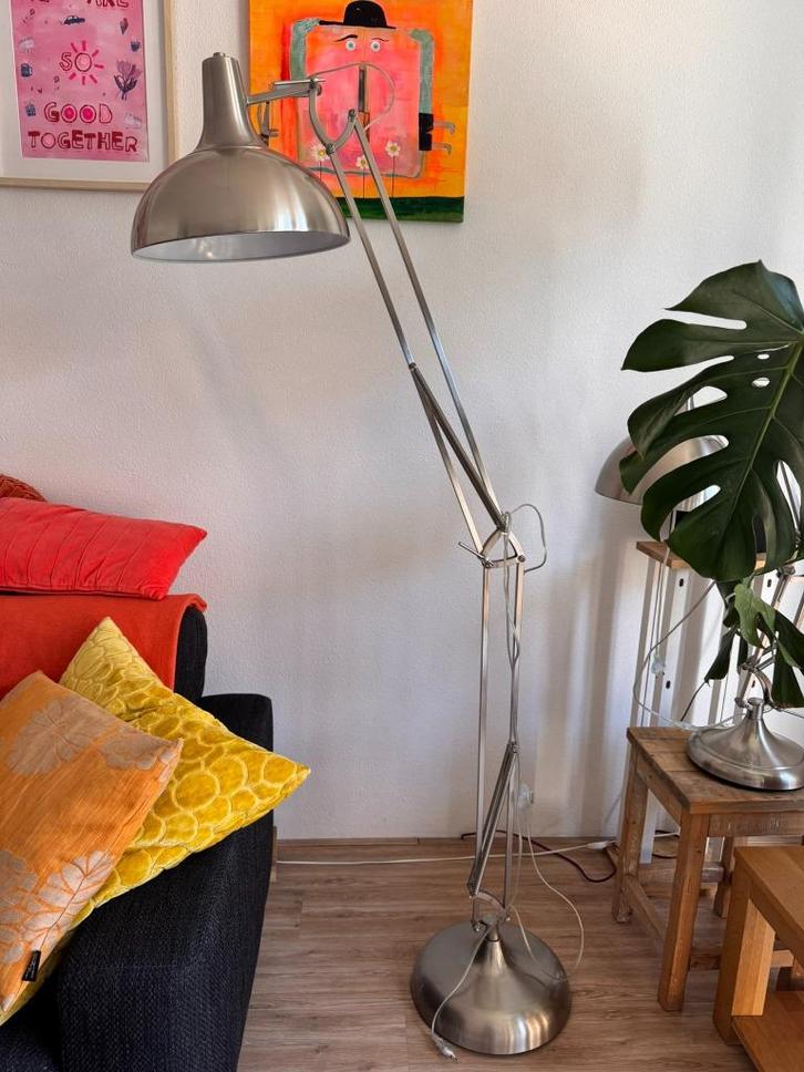 €25.- vloerlamp & tafellamp Besselink Light, Huis en Inrichting, Lampen | Vloerlampen, Zo goed als nieuw, 150 tot 200 cm, Metaal
