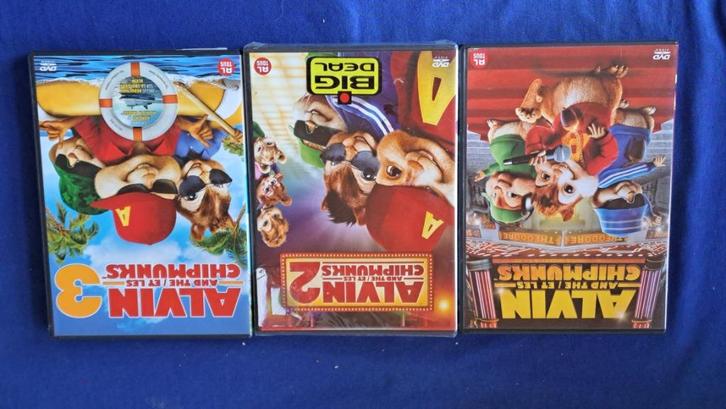 Alvin and the Chipmunks Trilogy, Cd's en Dvd's, Dvd's | Tekenfilms en Animatie, Zo goed als nieuw, Amerikaans, Alle leeftijden