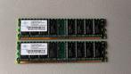 2x 256Mb werkgeheugen DDR, Computers en Software, RAM geheugen, Ophalen of Verzenden, DDR, Desktop, Gebruikt
