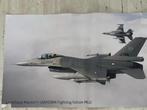 Poster Lockhead Martin F-16 59 x 37 cm, Verzamelen, Ophalen of Verzenden, Zo goed als nieuw, Kaart, Foto of Prent