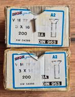 Rvs metaal schroeven pk A2  M3x16mm, Doe-het-zelf en Verbouw, IJzerwaren en Bevestigingsmiddelen, Schroeven, Nieuw, Ophalen of Verzenden
