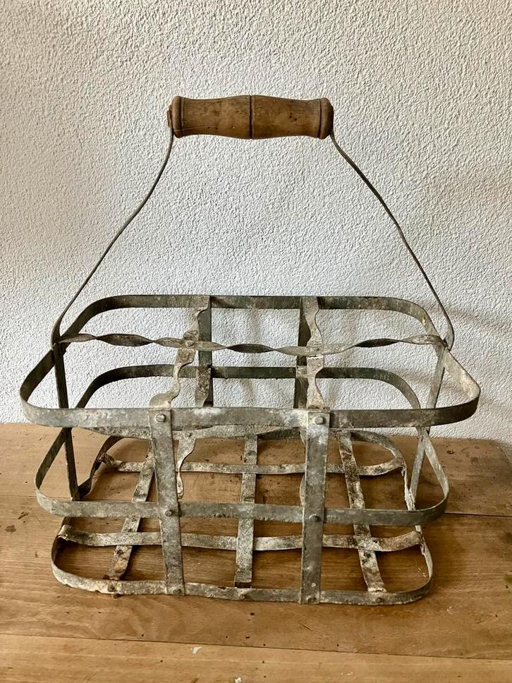 Antiek Flessenrek uit Frankrijk Metaal, Antiek en Kunst, Antiek | Keukenbenodigdheden, Ophalen of Verzenden