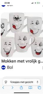 Kopjes met gezicht, Ophalen of Verzenden, Zo goed als nieuw, Overige stijlen, Kop(pen) en/of Schotel(s)