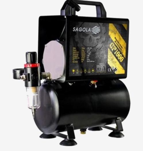 Sagola compressor airbrush, Doe-het-zelf en Verbouw, Compressors, Nieuw, Ophalen of Verzenden