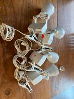 Opbouwspotjes 220 / 12 V met klembevestiging 4 stuks wit., Huis en Inrichting, Lampen | Spots, Ophalen of Verzenden, Nieuw, Halogeen