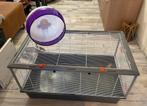 Hamsterkooi met radje, Dieren en Toebehoren, Kooi, Minder dan 75 cm, Zo goed als nieuw, Ophalen