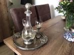 Super mooi dienblad met karaf en 2 glazen, Huis en Inrichting, Ophalen of Verzenden, Zo goed als nieuw