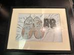Henk Stals Tekening - Schoenen, Antiek en Kunst, Kunst | Tekeningen en Foto's, Ophalen of Verzenden
