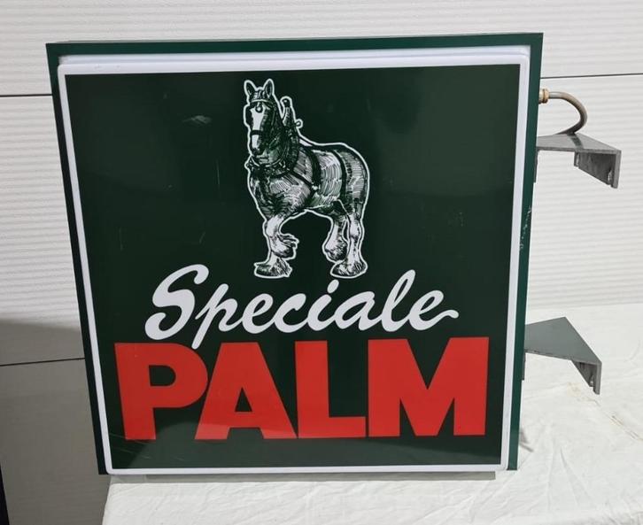 Palm lichtreclame, lichtbak, dubbelzijdig, Verzamelen, Biermerken, Gebruikt, Reclamebord, Plaat of Schild, Palm, Ophalen of Verzenden