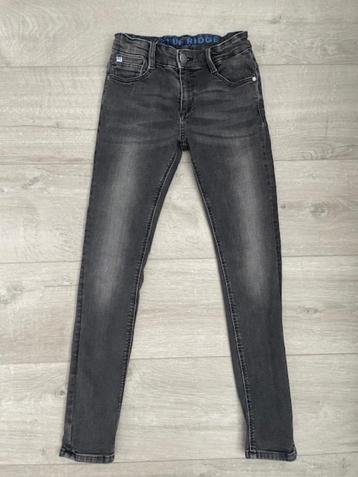 WE Fashion Jongens Slim Fit Jeans - Donkergrijs - Maat 152